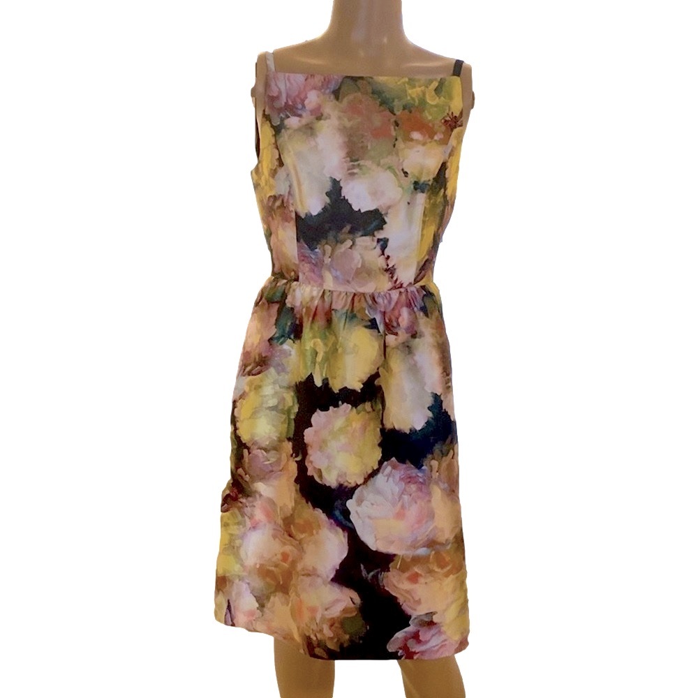 Kay Unger Floral Multicolor Dress